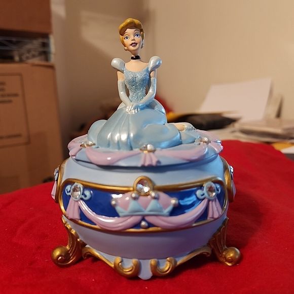 Disney Other - Disney Parks CINDERELLA Trinket Box Figure Used 4 Inches